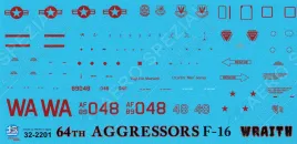 PRO322201 F-16C Block 42 Fighting Falcon WRAITH