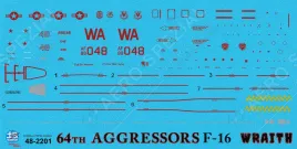 PRO482201 F-16C Block 42 Fighting Falcon WRAITH
