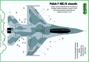 MOD32073A F-16C/D Fighting Falcon Stencils Polish Air Force