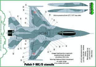 MOD48073A F-16C/D Fighting Falcon Stencils polnische Luftwaffe
