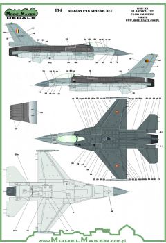 MOD72174 F-16 AM/BM Fighting Falcon Stencils Belgian Air Force