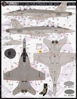 FBD48080 F/A-18E/F Super Hornet & EA-18G Growler Stencils und allgemeine Markierungen