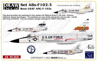 DRD4809 F-102A Delta Dagger westliche Air-National-Guard-Einheiten