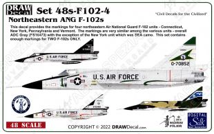 DRD4810 F-102A Delta Dagger nordöstliche Air-National-Guard-Einheiten