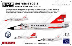 DRD4811 F-102A Delta Dagger zentrale Air-National-Guard-Einheiten