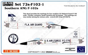 DRD7204 F-102A Delta Dagger südliche Air-National-Guard-Einheiten