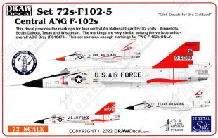 DRD7208 F-102A Delta Dagger zentrale Air-National-Guard-Einheiten