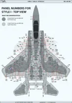 PK48001 F-15A/B/C/D Eagle Stencils (Early Version)