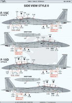 PK48001 F-15A/B/C/D Eagle Stencils (Early Version)