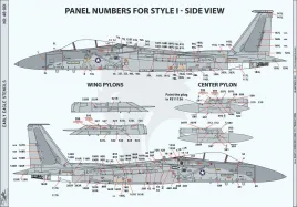 PK48001 F-15A/B/C/D Eagle Stencils (Early Version)