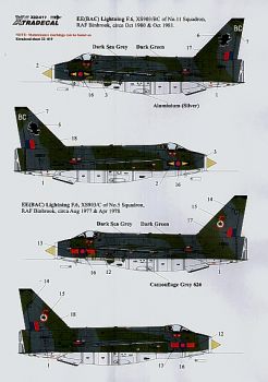 XD32017 Lightning F.6 No. 5 & No. 11 Squadron & LTF