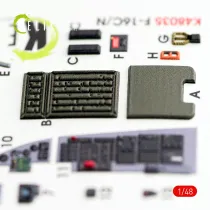 K48035 F-16C/N Fighting Falcon 3D-gedruckte Cockpitdetails