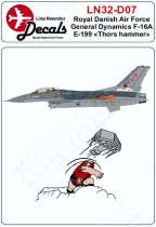 LN32-D07 F-16A Block 10B Fighting Falcon Thors Hammer