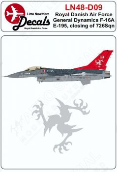 LN48-D09 F-16AM/BM Block 20 Fighting Falcon Esk 726 Staffelauflösung