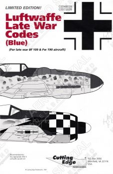 CED72039 Bf 109 & Fw 190 Blue Codes Luftwaffe WW II