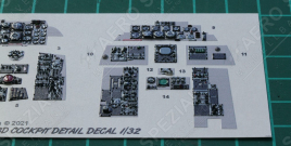 B3D32004 F-4F Phantom II 3D-gedruckte Cockpitdetails