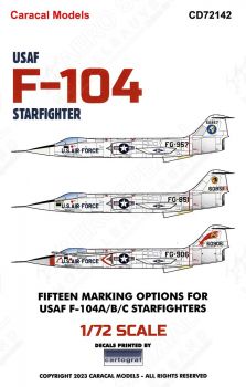 CD72142 F-104A/B/C Starfighter U.S. Air Force