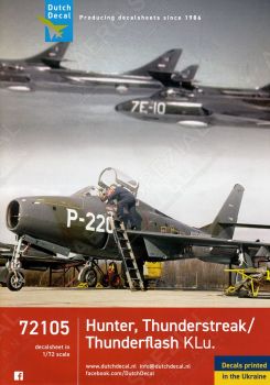 DD72105 Hunter, Thunderflash & Thunderstreak niederländische Luftwaffe