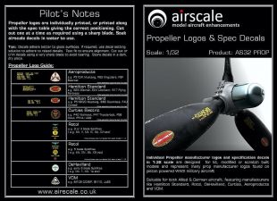 AS32PROP Propeller-Logos und Spezifikationstabellen für propellergetriebene Militärflugzeuge WK II