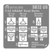 SB32US Sitzgurte für Flugzeuge USAAF WK II