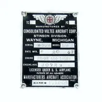 AS48DATA Flugzeug- und Motoren-Typenschilder für Flugzeuge WK II