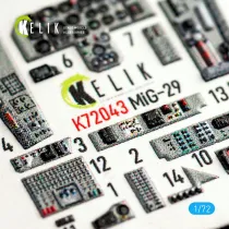 K72043 MiG-29 Fulcrum-A (9-12) 3D printed Cockpit Details