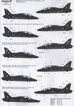 XD72167 Hawk T.1A & T.2 Overall Black Schemes