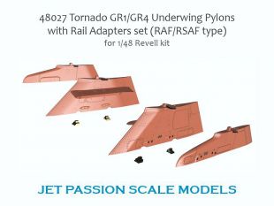 JP48027 Tornado GR.1/GR.4 Unterflügelpylone mit Startschienen (für Revell)