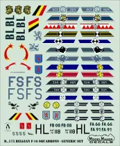 MOD72175 F-16 Fighting Falcon Squadron Badges Belgian Air Force