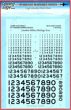 LE34004 Zahlen für Seriennummern in Schwarz