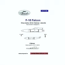 ACD72004 F-16 Fighting Falcon Stencils für Zusatztanks