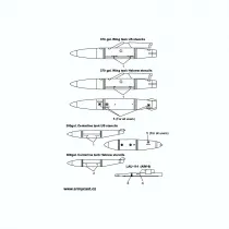 ACD72004 F-16 Fighting Falcon Stencils für Zusatztanks