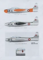 LN48-D22 F-84 Thunderjet dänische Luftwaffe mittlere Periode