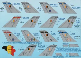 DCD4476 F-16A/B MLU Fighting Falcon Belgian Air Force Squadron Badges, Zappings and Stencils