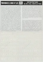 MDC059 Britische Nachkriegszeit 30&quote;, 36&quote; und 48&quote; weiße Buchstaben