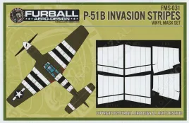 FMS4831 P-51B Mustang Maskierfolie für Invasionsstreifen