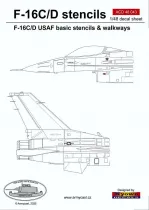 ACD48043 F-16C/D Fighting Falcon U.S. Air Force grundlegende Stencils und Walkways