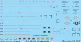 ACD48043 F-16C/D Fighting Falcon U.S. Air Force grundlegende Stencils und Walkways