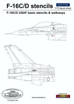 ACD72051 F-16C/D Fighting Falcon U.S. Air Force grundlegende Stencils und Walkways