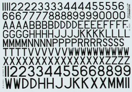 XD72065 RAF Nachkriegszeit Buchstaben und Ziffern in Schwarz 16&quote; - 48&quote;