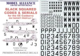 MAL48924 Black Squared Letters and Digits for EE/BAC Canberra