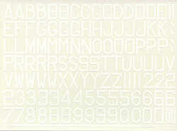 MDC061 White Numbers and Letters RAF Post War 48