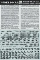 MDC105 Britische Vorkriegszeit 18“, 20“ und 24“ schwarze Buchstaben und Ziffern