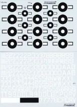 XD48052 Ziffern und Buchstaben 18&quote; und 24&quote; in Weiß