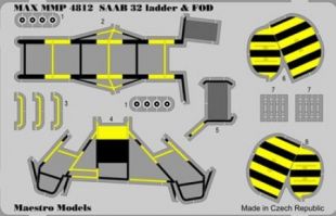 MMP4812 Saab 32 Lansen Einstiegleiter und FOD-Set (farbbedruckt)