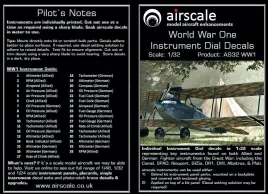 AS32WW1 Cockpit-Instrumente für alliierte und deutsche Flugzeuge WK I