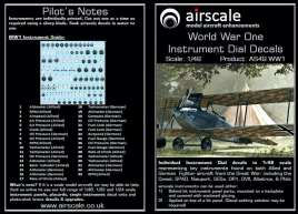 AS48WW1 Cockpit-Instrumente für alliierte und deutsche Flugzeuge WK I