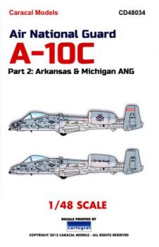 CD48034 A-10C Thunderbolt II Arkansas & Michigan ANG