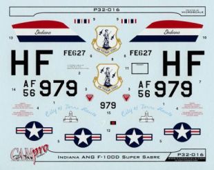 CPS3216 F-100D Super Sabre 113th TFS, Indiana ANG