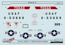CPS32017 F-100D Super Sabre 182nd TFS, Texas ANG